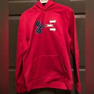 Red Hoodie Under Armour youth XL “Freedom”